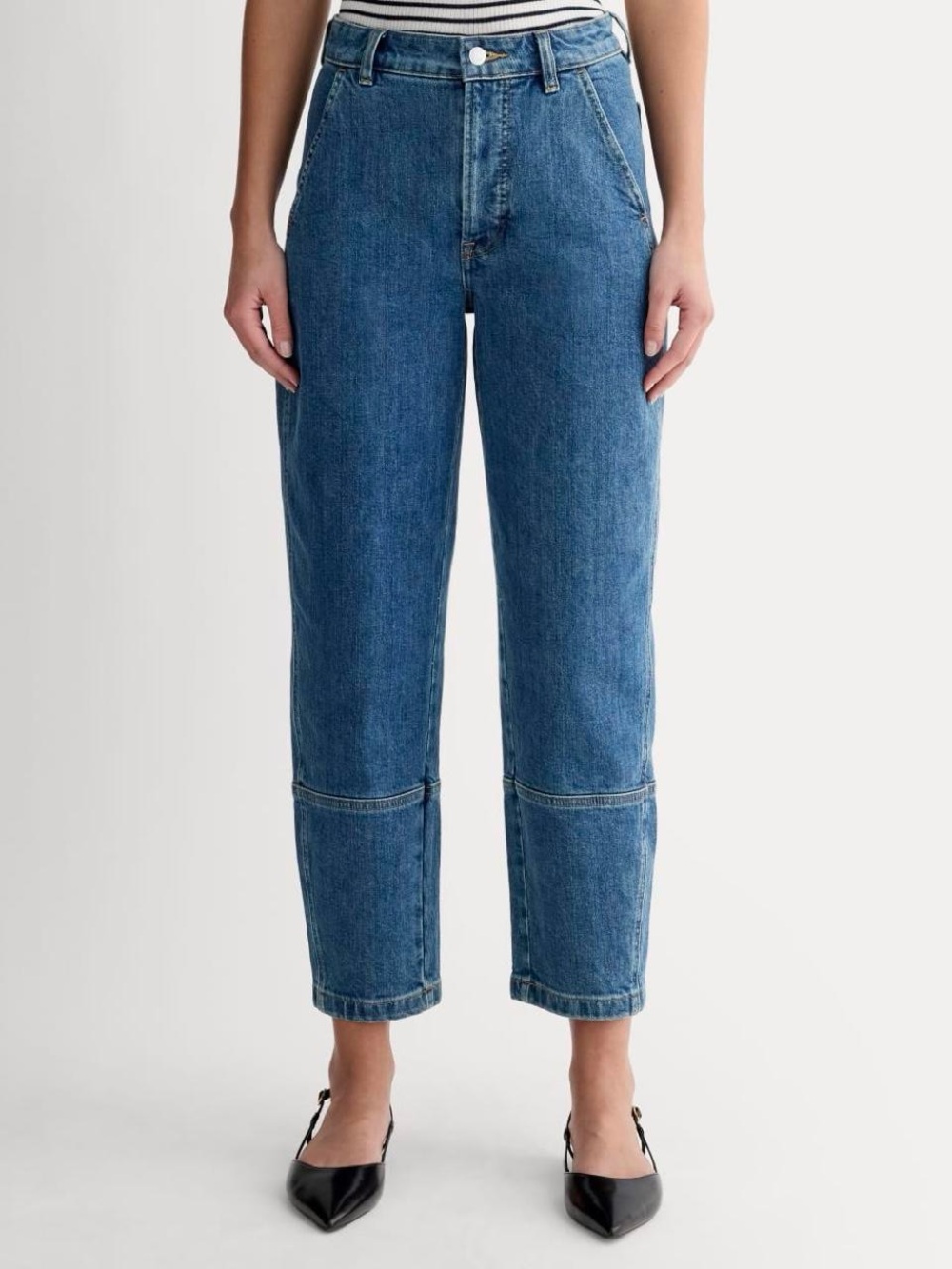 Everlane Cropped High-Rise Blue Denim Jeans
